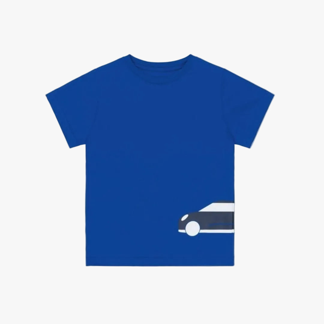 MINI - T-Shirt til børn med silhouet - Blå