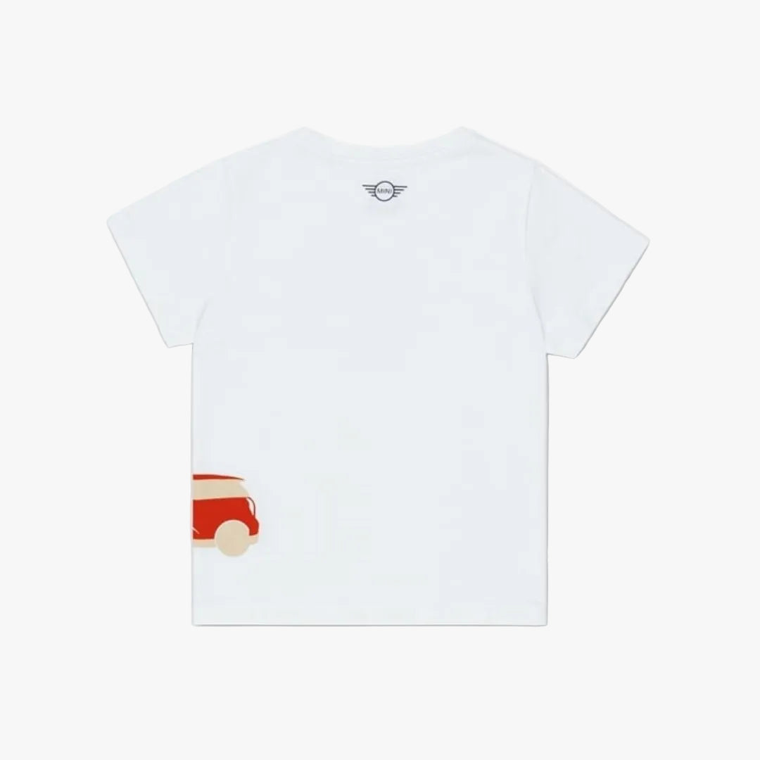 MINI - T-Shirt til børn med silhouet - Hvid